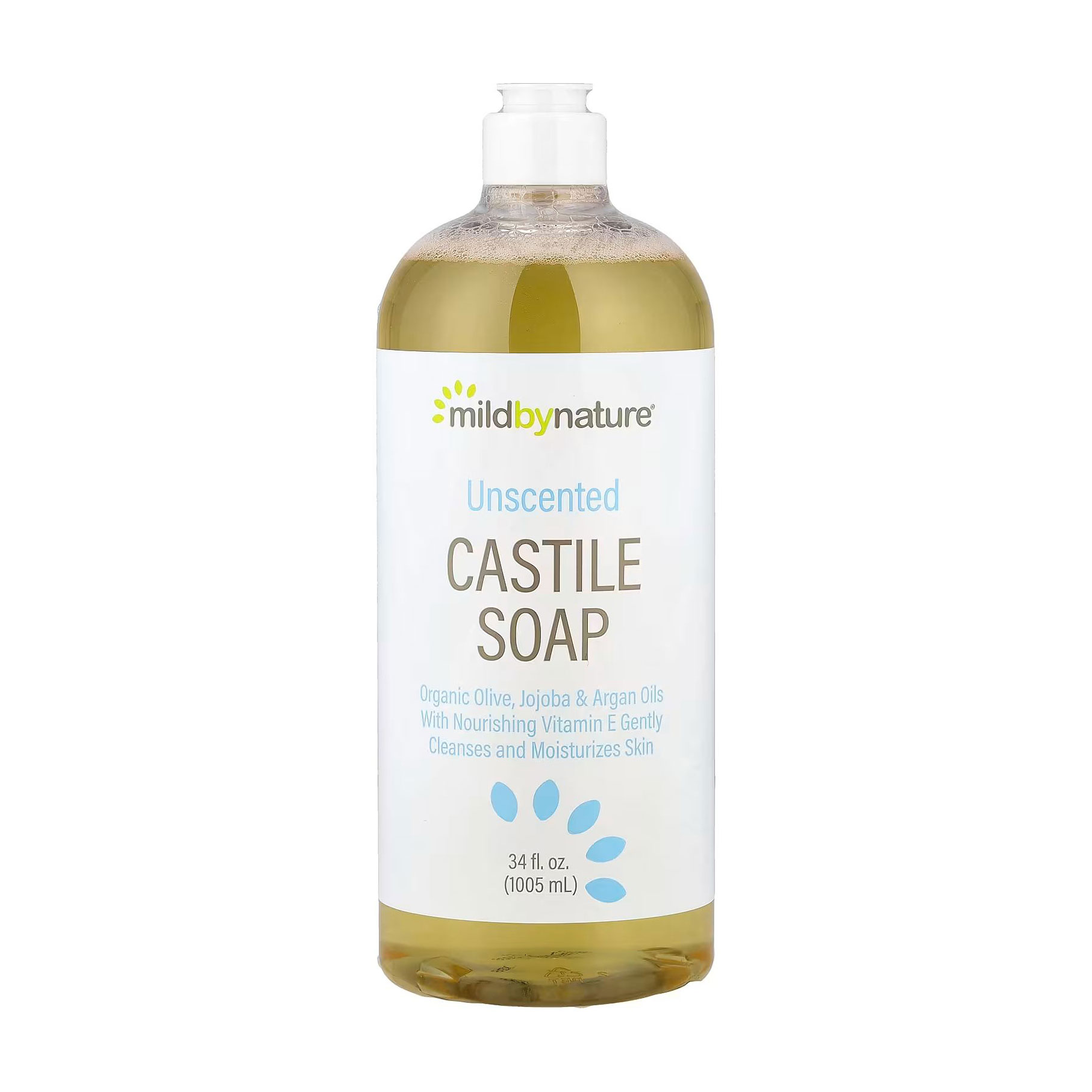 Кастильське рідке мило mild by nature Unscented Castile Soap без запаху, 1.005 л